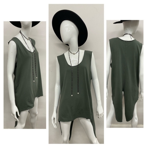 Widow Downtown Tail Tank in Olive - Picture 2 of 7